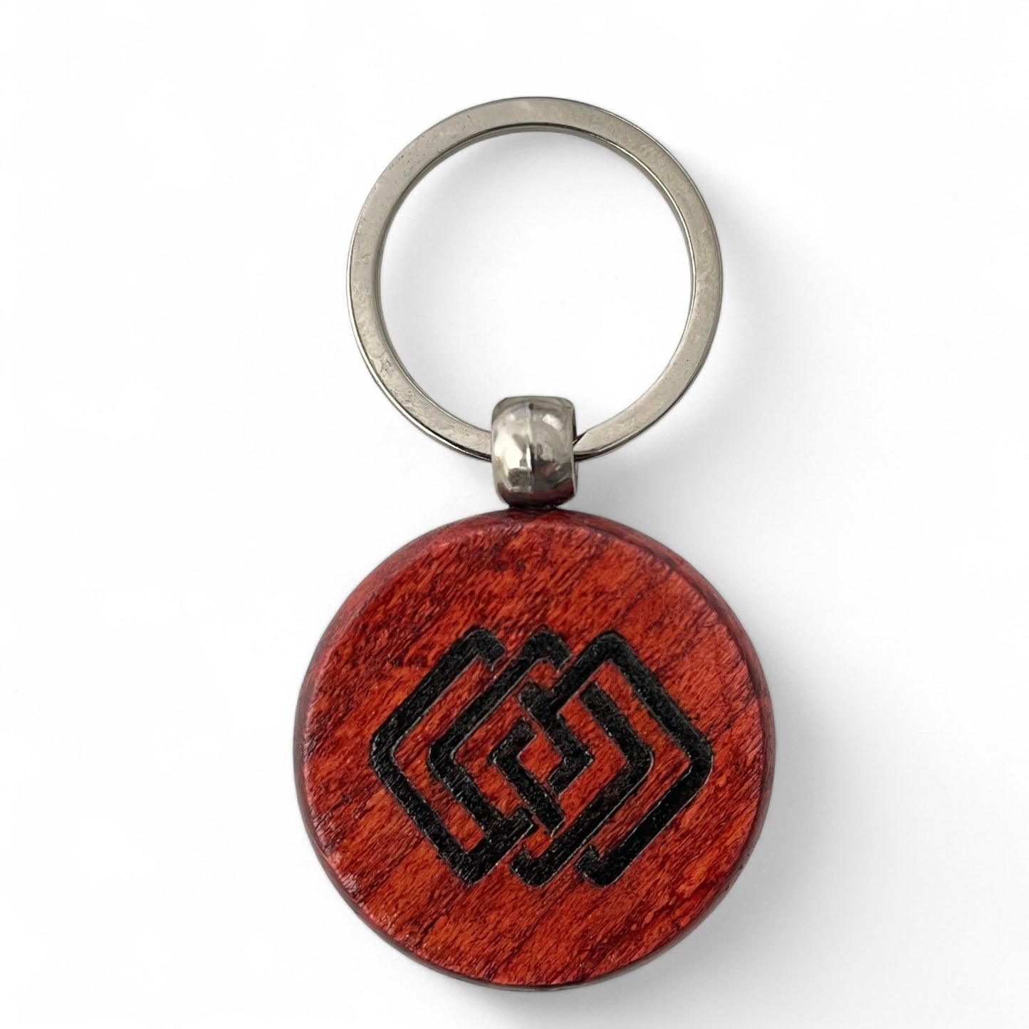 Brick Wood Keychain-ROUND