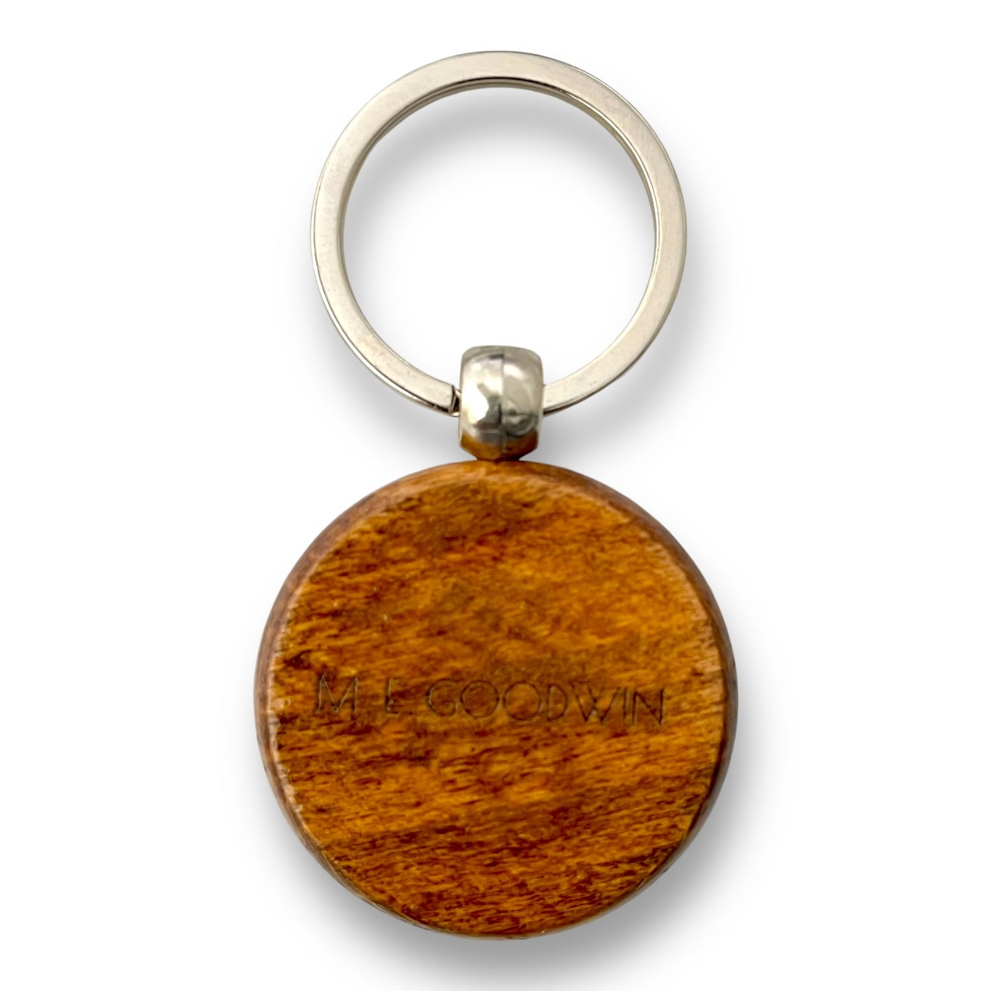 Caramel Wood Keychain-ROUND