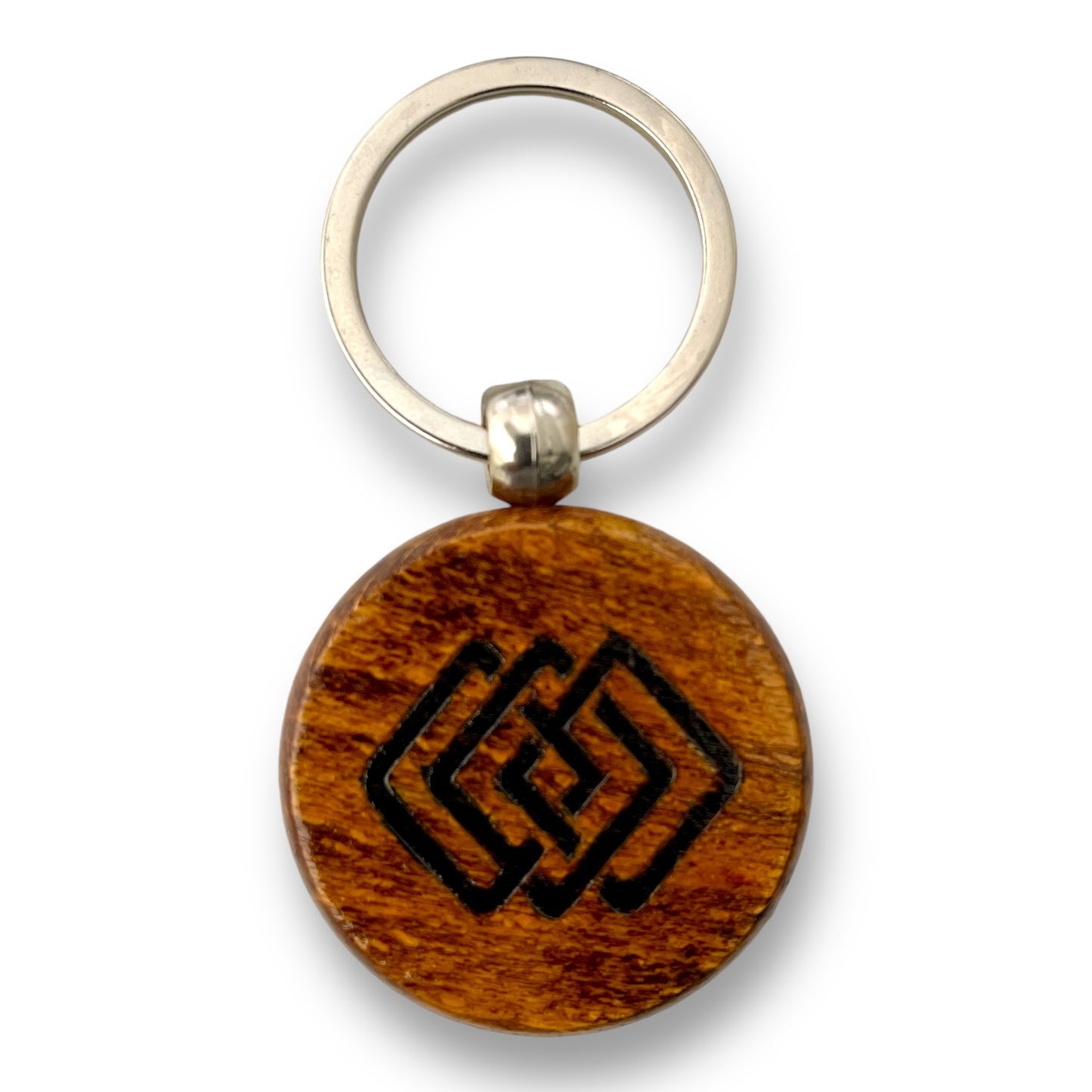 Caramel Wood Keychain-ROUND