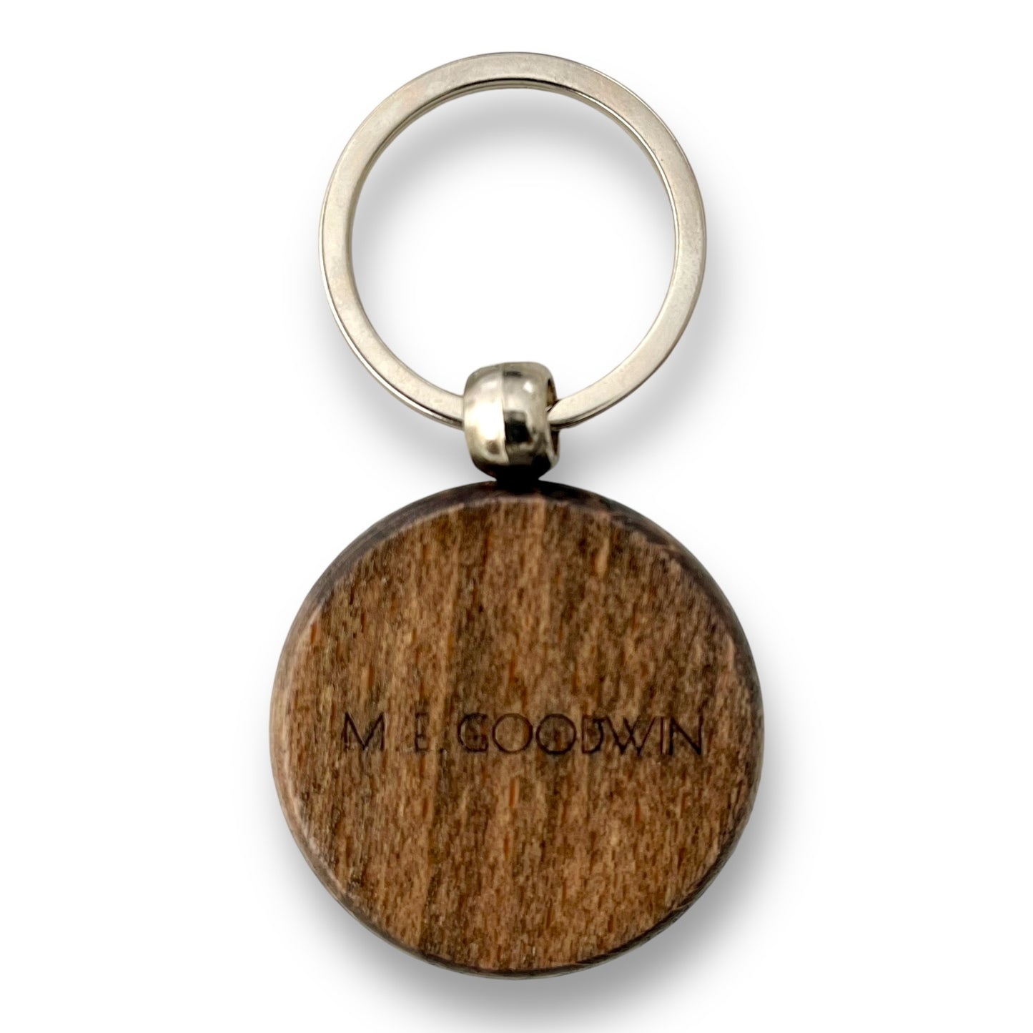 Slate Wood Keychain-ROUND