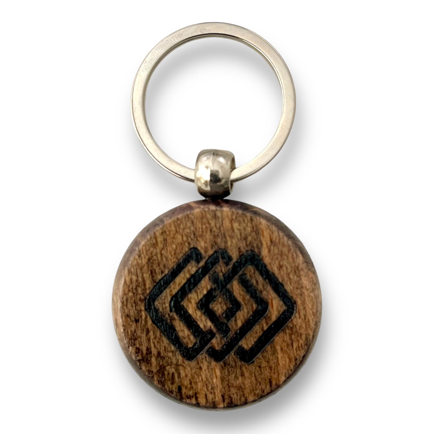 Slate Wood Keychain-ROUND